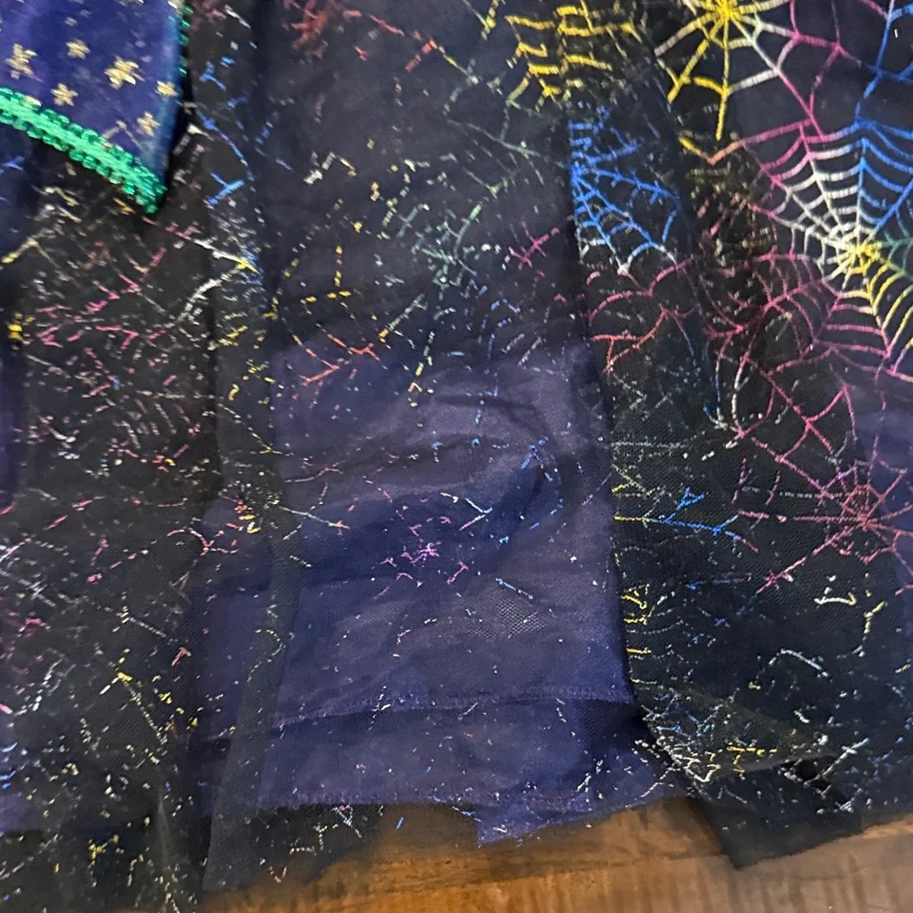 Target Purple and Black Starry Kids Witch Costume Dress - Picture 4 of 8